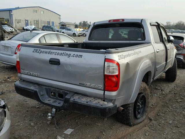 5TBDT44164S442828 - 2004 TOYOTA TUNDRA DOU SILVER photo 4