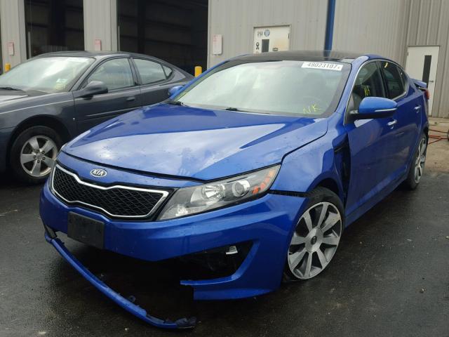 5XXGR4A68CG044944 - 2012 KIA OPTIMA SX BLUE photo 2