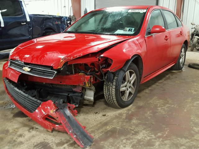 2G1WA5EK8A1193219 - 2010 CHEVROLET IMPALA LS RED photo 2