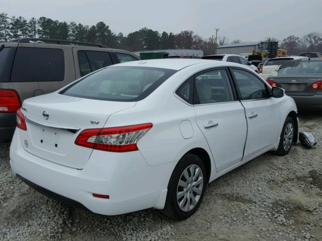 3N1AB7AP5FY359770 - 2015 NISSAN SENTRA S WHITE photo 4