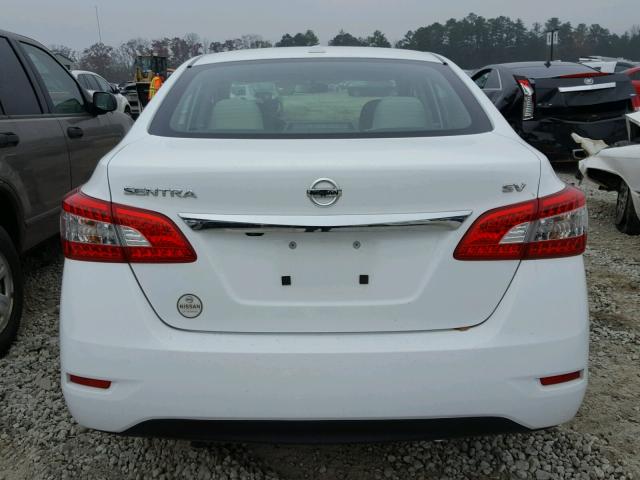 3N1AB7AP5FY359770 - 2015 NISSAN SENTRA S WHITE photo 9