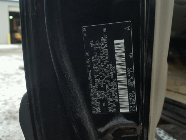 5TBBT44175S458335 - 2005 TOYOTA TUNDRA ACC BLACK photo 10