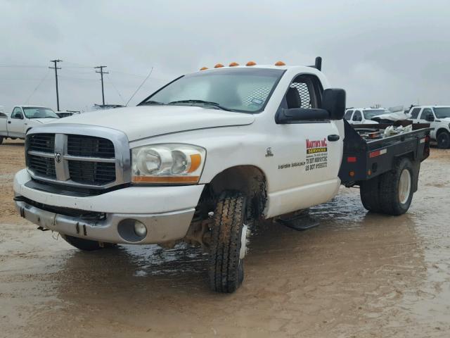 3D7MX46C46G259882 - 2006 DODGE RAM 3500 S WHITE photo 2