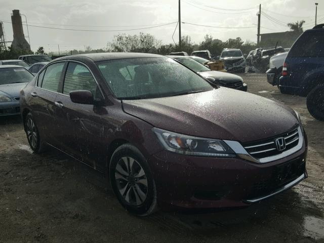 1HGCR2F30DA266863 - 2013 HONDA ACCORD LX BURGUNDY photo 1