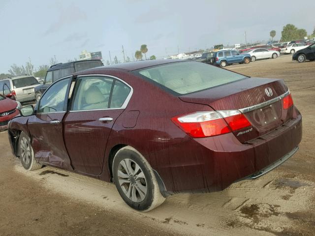 1HGCR2F30DA266863 - 2013 HONDA ACCORD LX BURGUNDY photo 3