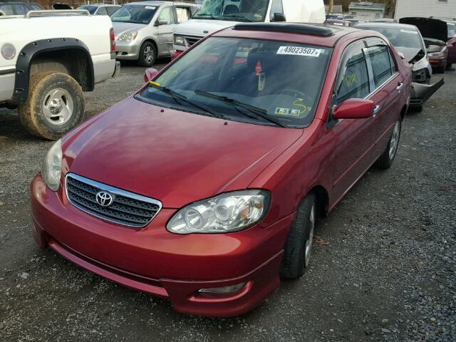 2T1BR32E78C862254 - 2008 TOYOTA COROLLA CE RED photo 2