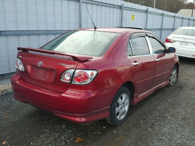 2T1BR32E78C862254 - 2008 TOYOTA COROLLA CE RED photo 4