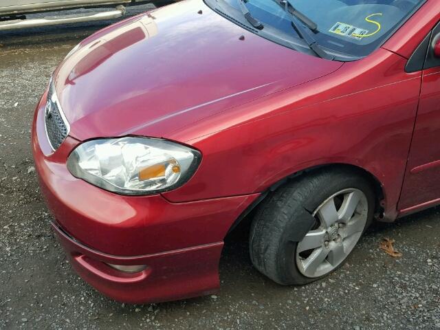 2T1BR32E78C862254 - 2008 TOYOTA COROLLA CE RED photo 9