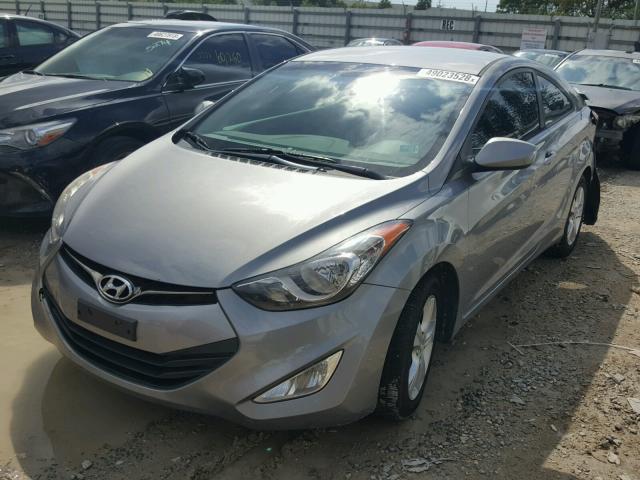 KMHDH6AE0DU005488 - 2013 HYUNDAI ELANTRA CO SILVER photo 2