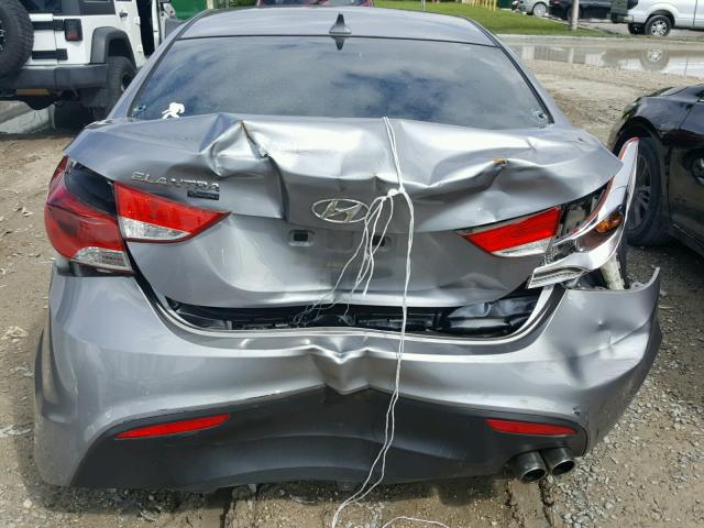 KMHDH6AE0DU005488 - 2013 HYUNDAI ELANTRA CO SILVER photo 9