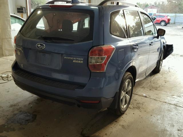 JF2SJABC2GH460664 - 2016 SUBARU FORESTER 2 BLUE photo 4
