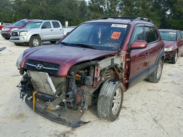 KM8JN12D98U823151 - 2008 HYUNDAI TUCSON SE MAROON photo 2