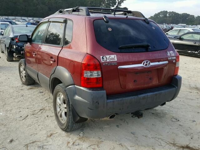 KM8JN12D98U823151 - 2008 HYUNDAI TUCSON SE MAROON photo 3