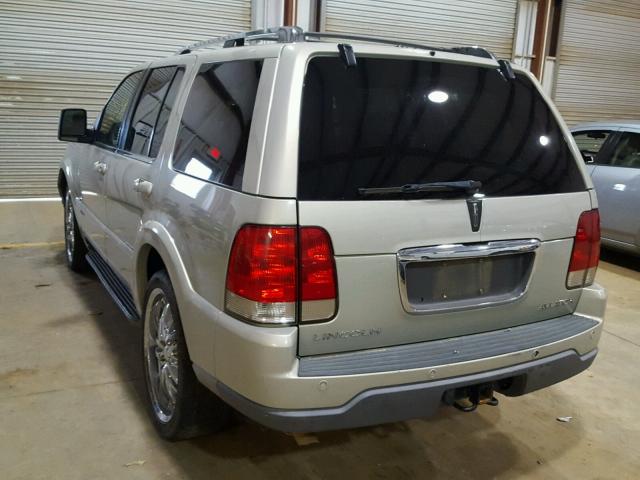 5LMEU78H33ZJ23247 - 2003 LINCOLN AVIATOR 金色 照片 3