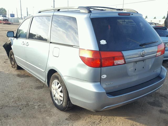 5TDZA23C75S250281 - 2005 TOYOTA SIENNA CE BLUE photo 3