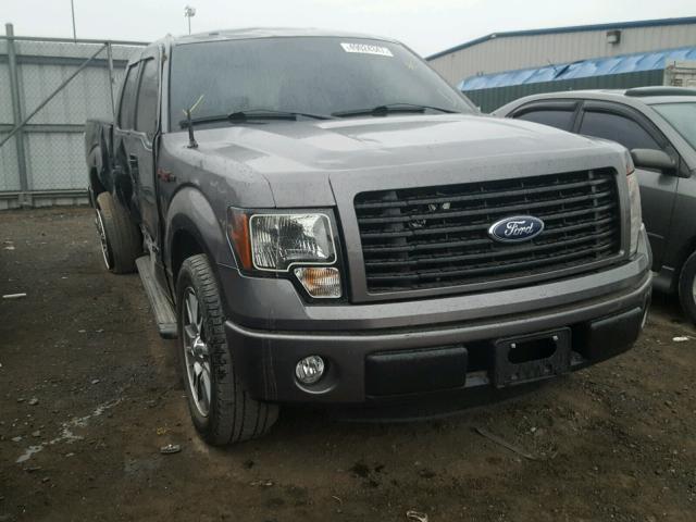 1FTFX1CF2EFB44276 - 2014 FORD F150 SUPER GRAY photo 1