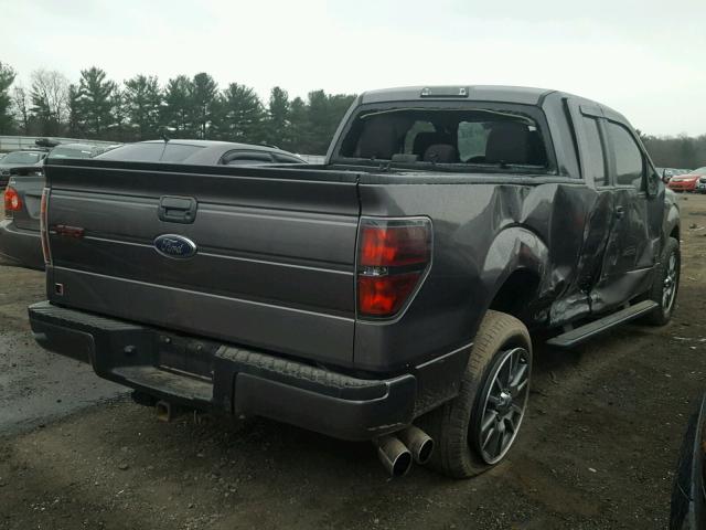 1FTFX1CF2EFB44276 - 2014 FORD F150 SUPER GRAY photo 4