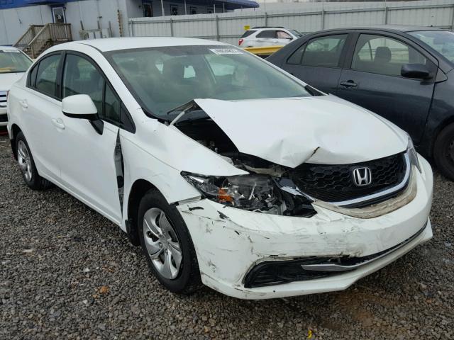 19XFB2F50DE094297 - 2013 HONDA CIVIC LX WHITE photo 1