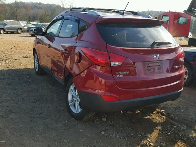 KM8JU3AC6CU404500 - 2012 HYUNDAI TUCSON GLS RED photo 3