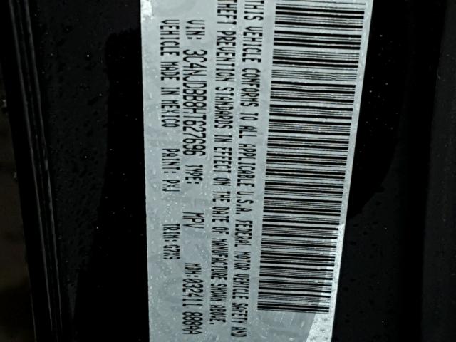 3C4NJDBB8HT627696 - 2017 JEEP COMPASS LA BLACK photo 10