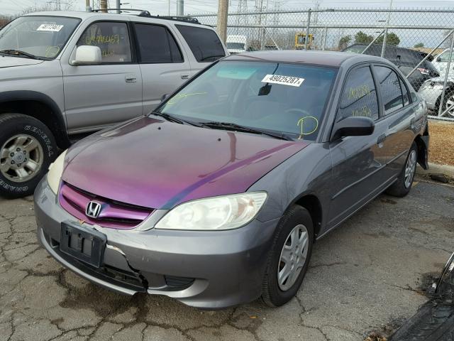 1HGES16335L024940 - 2005 HONDA CIVIC DX V GRAY photo 2