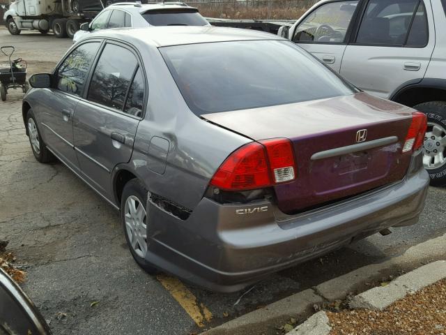 1HGES16335L024940 - 2005 HONDA CIVIC DX V GRAY photo 3