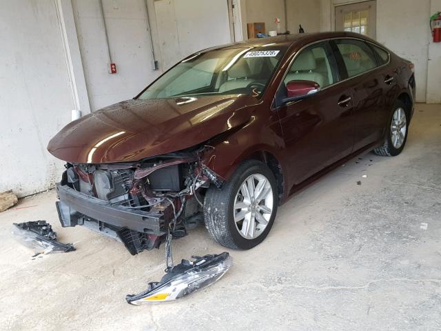 4T1BK1EB9EU132088 - 2014 TOYOTA AVALON BAS BURGUNDY photo 2