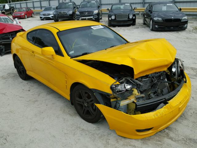 KMHHN65F06U219123 - 2006 HYUNDAI TIBURON GT YELLOW photo 1