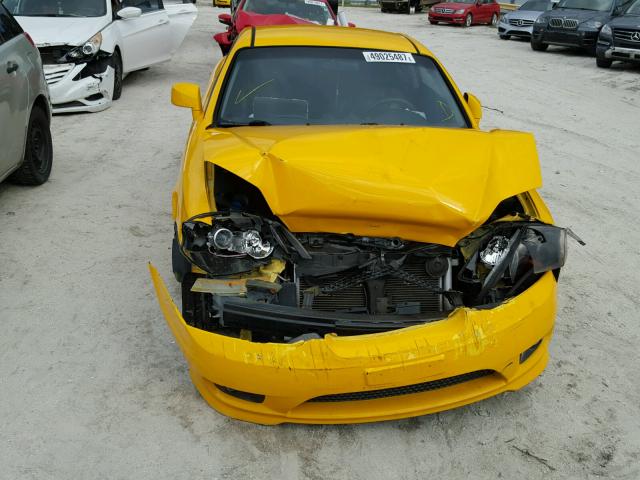 KMHHN65F06U219123 - 2006 HYUNDAI TIBURON GT YELLOW photo 9