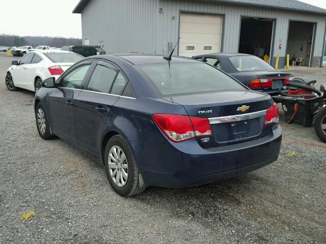 1G1PD5SH4B7198989 - 2011 CHEVROLET CRUZE LS BLUE photo 3