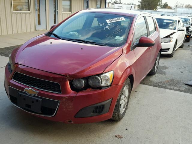 1G1JC6SH9C4144704 - 2012 CHEVROLET SONIC LT RED photo 2