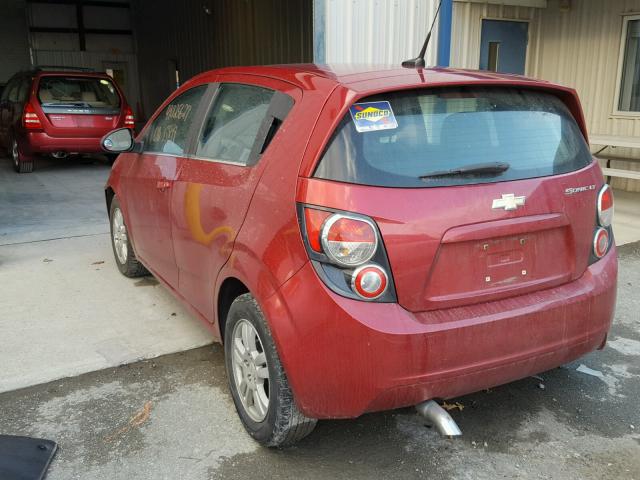 1G1JC6SH9C4144704 - 2012 CHEVROLET SONIC LT RED photo 3