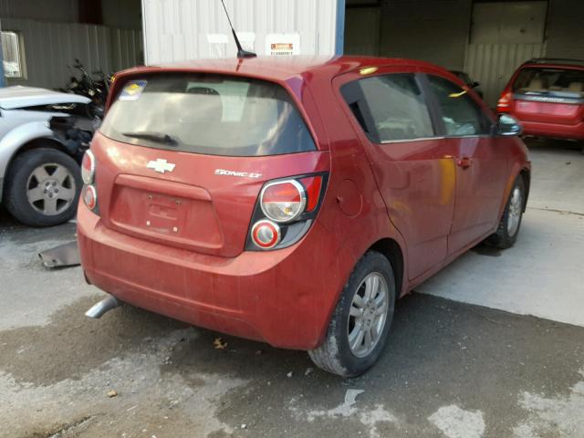 1G1JC6SH9C4144704 - 2012 CHEVROLET SONIC LT RED photo 4