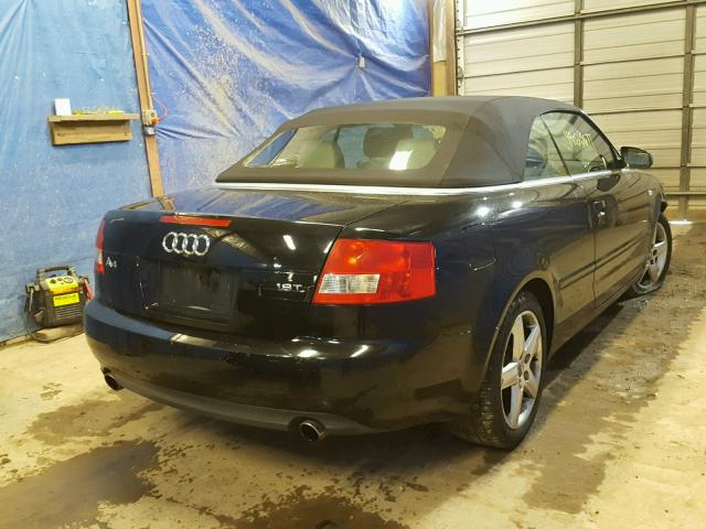 WAUAC48H14K001467 - 2004 AUDI A4 1.8 CAB BLACK photo 4