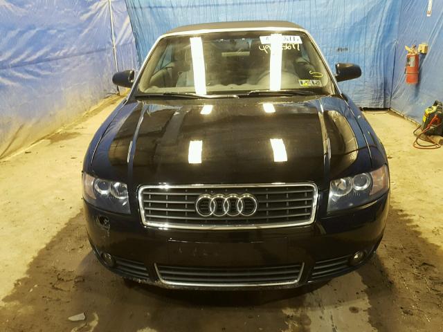 WAUAC48H14K001467 - 2004 AUDI A4 1.8 CAB BLACK photo 9