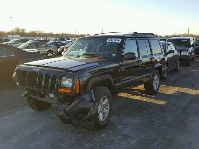 1J4FF48S71L615290 - 2001 JEEP CHEROKEE S BLACK photo 2