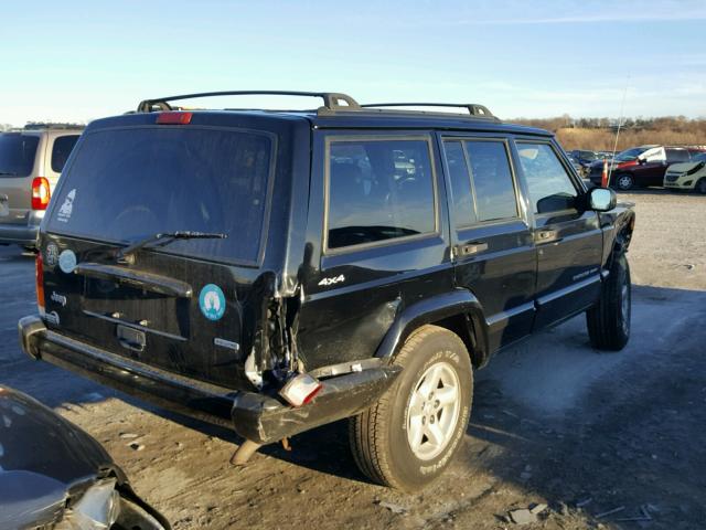 1J4FF48S71L615290 - 2001 JEEP CHEROKEE S BLACK photo 4