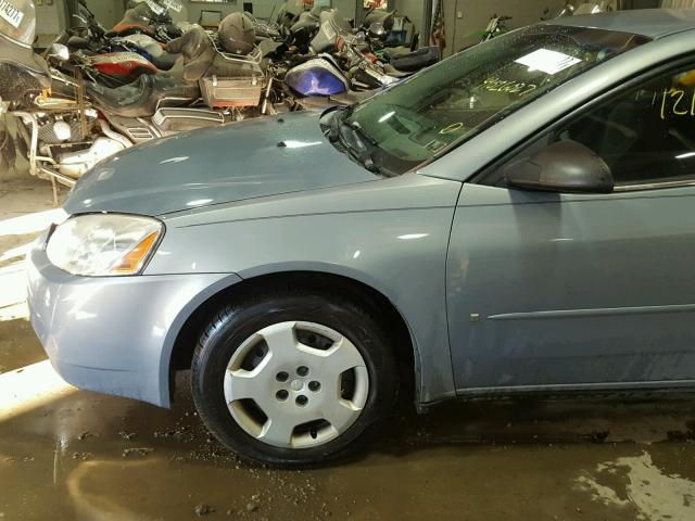 1G2ZF58B974202612 - 2007 PONTIAC G6 VALUE L GRAY photo 9