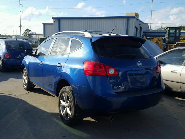 JN8AS58T18W019910 - 2008 NISSAN ROGUE S BLUE photo 3