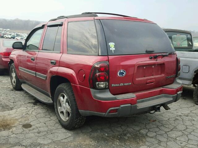 1GNDT13S722273026 - 2002 CHEVROLET TRAILBLAZE RED photo 3