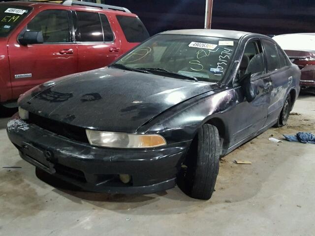 4A3AA46GXYE039610 - 2000 MITSUBISHI GALANT ES BLACK photo 2