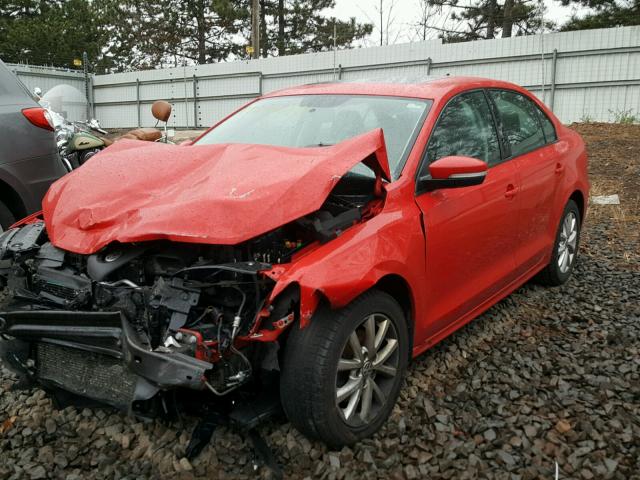 3VWDZ7AJXBM358226 - 2011 VOLKSWAGEN JETTA SE RED photo 2