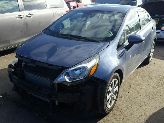 KNADM4A34G6540266 - 2016 KIA RIO LX BLUE photo 2