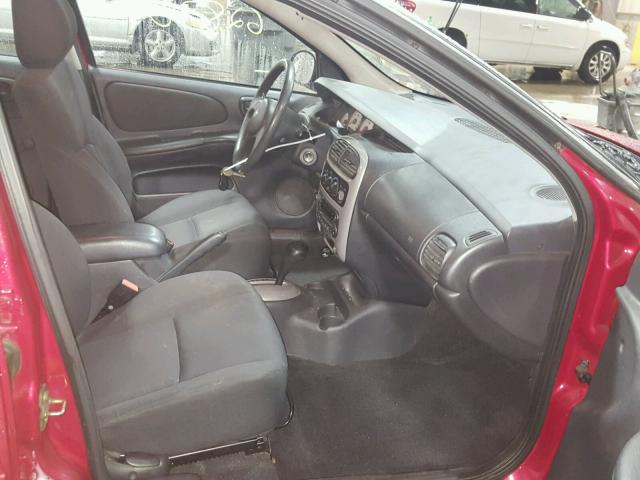 1B3ES56CX5D197629 - 2005 DODGE NEON SXT BURGUNDY photo 5