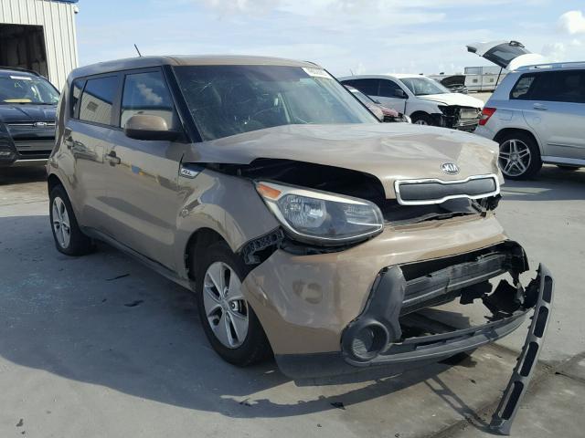 KNDJN2A21F7219616 - 2015 KIA SOUL BROWN photo 1