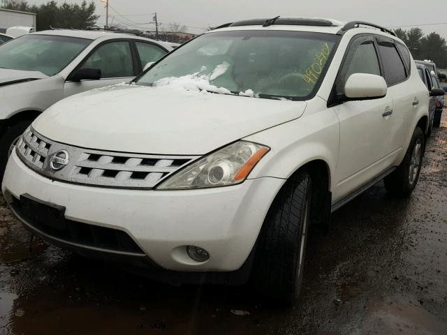 JN8AZ08W84W323920 - 2004 NISSAN MURANO SL WHITE photo 2