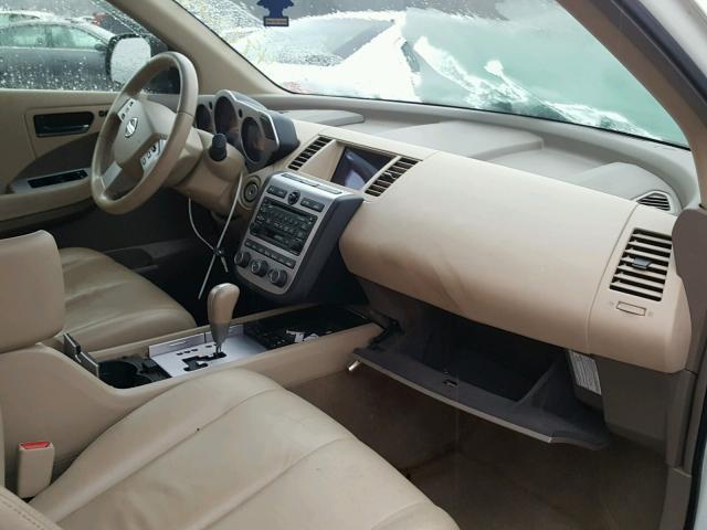 JN8AZ08W84W323920 - 2004 NISSAN MURANO SL WHITE photo 5