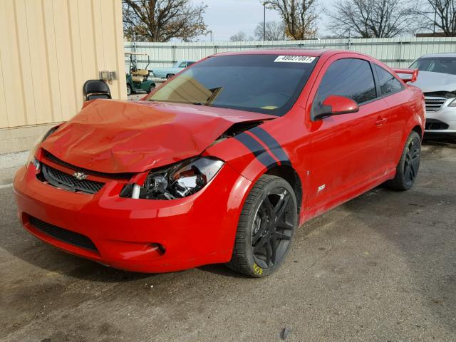 1G1AP18X787335405 - 2008 CHEVROLET COBALT SS RED photo 2