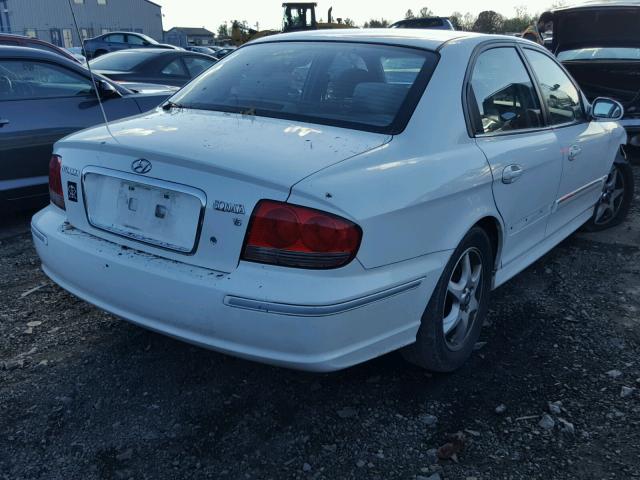 KMHWF35H25A209858 - 2005 HYUNDAI SONATA GLS WHITE photo 4