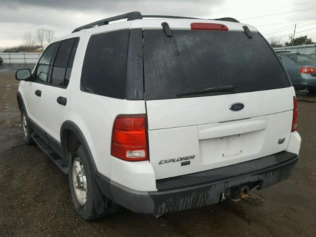 1FMZU73K93UA15834 - 2003 FORD EXPLORER X WHITE photo 3